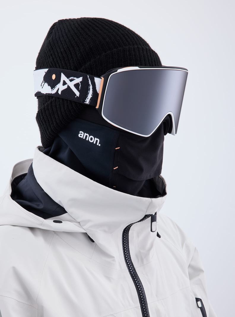 Burton Anon M4 Low Bridge Fit Goggles (Cylindrical) + Bonus Lens + MFI® Face Mask Okuliare Damske Oranžové Čierne Nachový | 45703-HRVC