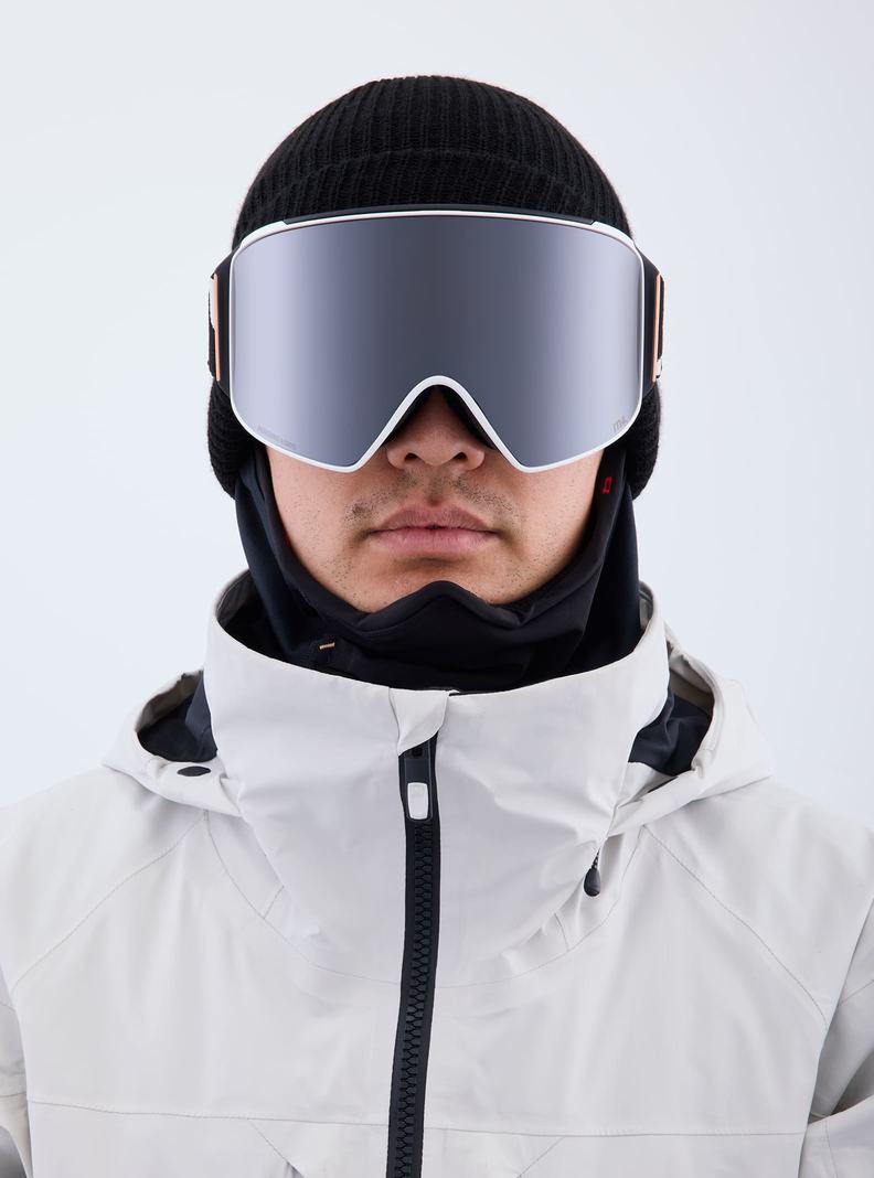 Burton Anon M4 Low Bridge Fit Goggles (Cylindrical) + Bonus Lens + MFI® Face Mask Okuliare Damske Oranžové Čierne Nachový | 45703-HRVC
