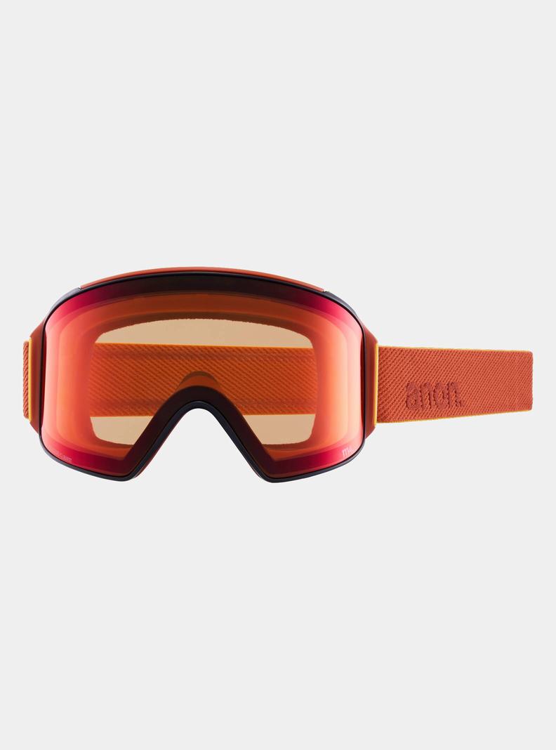 Burton Anon M4 Low Bridge Fit Goggles (Cylindrical) + Bonus Lens + MFI® Face Mask Okuliare Damske Oranžové Čierne Nachový | 45703-HRVC