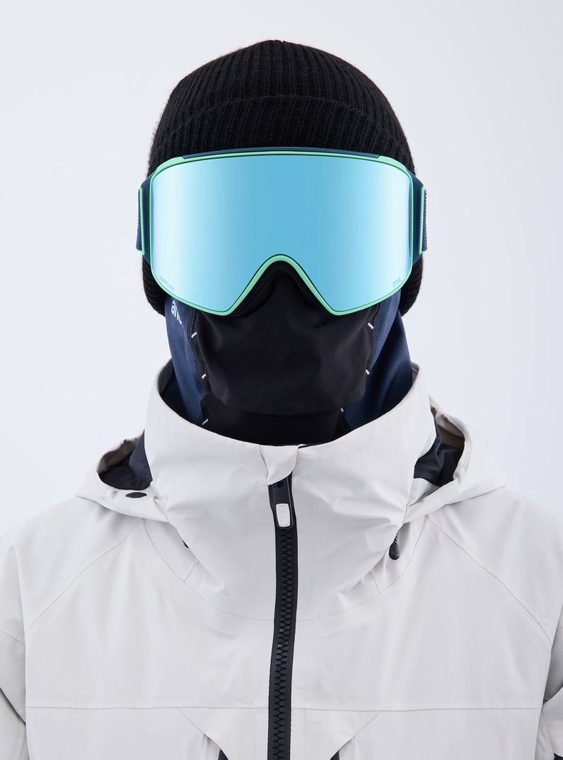Burton Anon M4 Low Bridge Fit Goggles (Cylindrical) + Bonus Lens + MFI® Face Mask Okuliare Damske Námornícka Modrá Modre Ruzove | 86170-VOFD