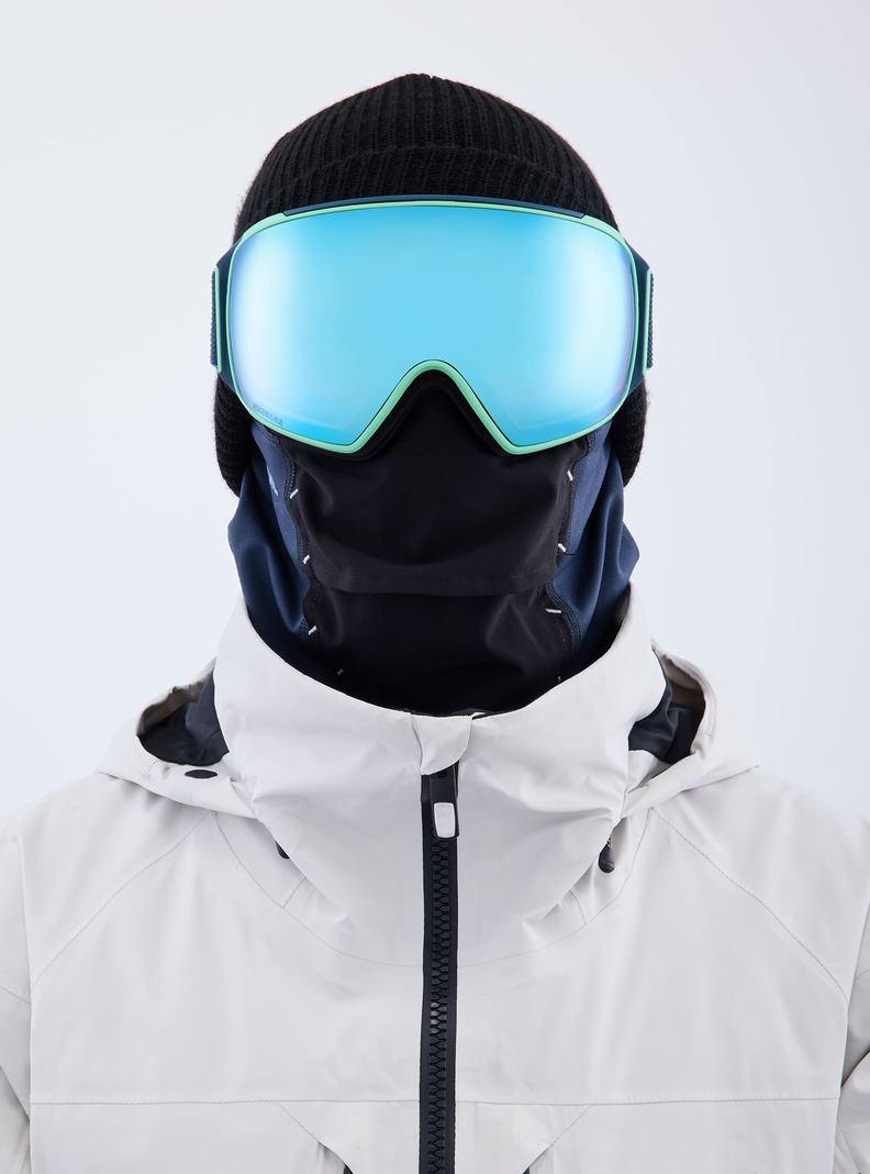 Burton Anon M4 Low Bridge Fit Goggles (Toric) + Bonus Lens + MFI® Face Mask Okuliare Panske Námornícka Modrá Modre Ruzove | 20618-GNTH