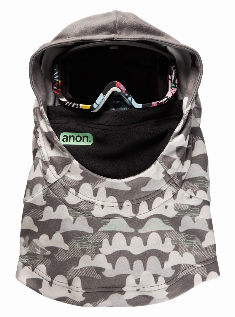 Burton Anon MFI® S Kapucňou Balaclava Masky Detske Modre Siva | 20156-CASN