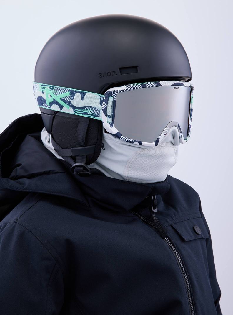 Burton Anon Relapse Jr. Goggles + MFI® Face Mask Okuliare Detske Modre Strieborne | 18047-NKPS