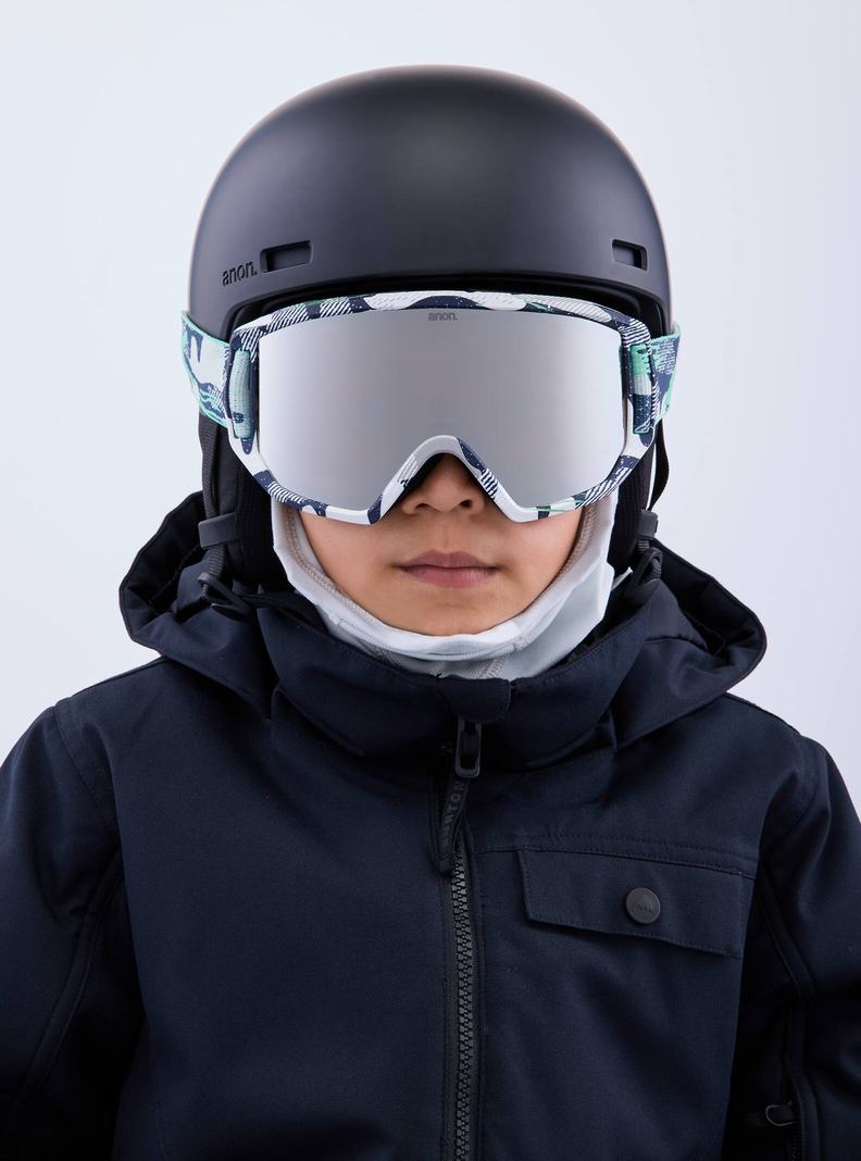 Burton Anon Relapse Jr. Goggles + MFI® Face Mask Okuliare Detske Modre Strieborne | 18047-NKPS