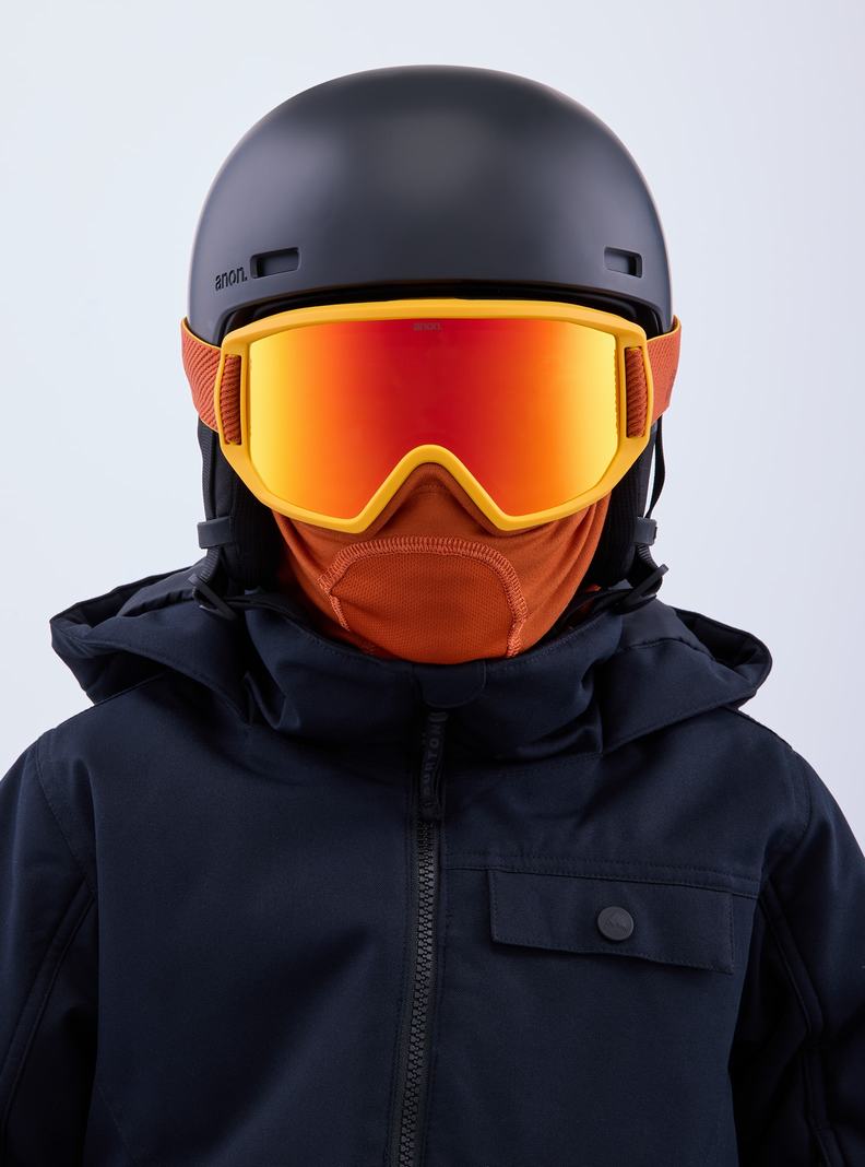 Burton Anon Relapse Jr. Goggles + MFI® Face Mask Okuliare Detske Červené | 47239-FAQE