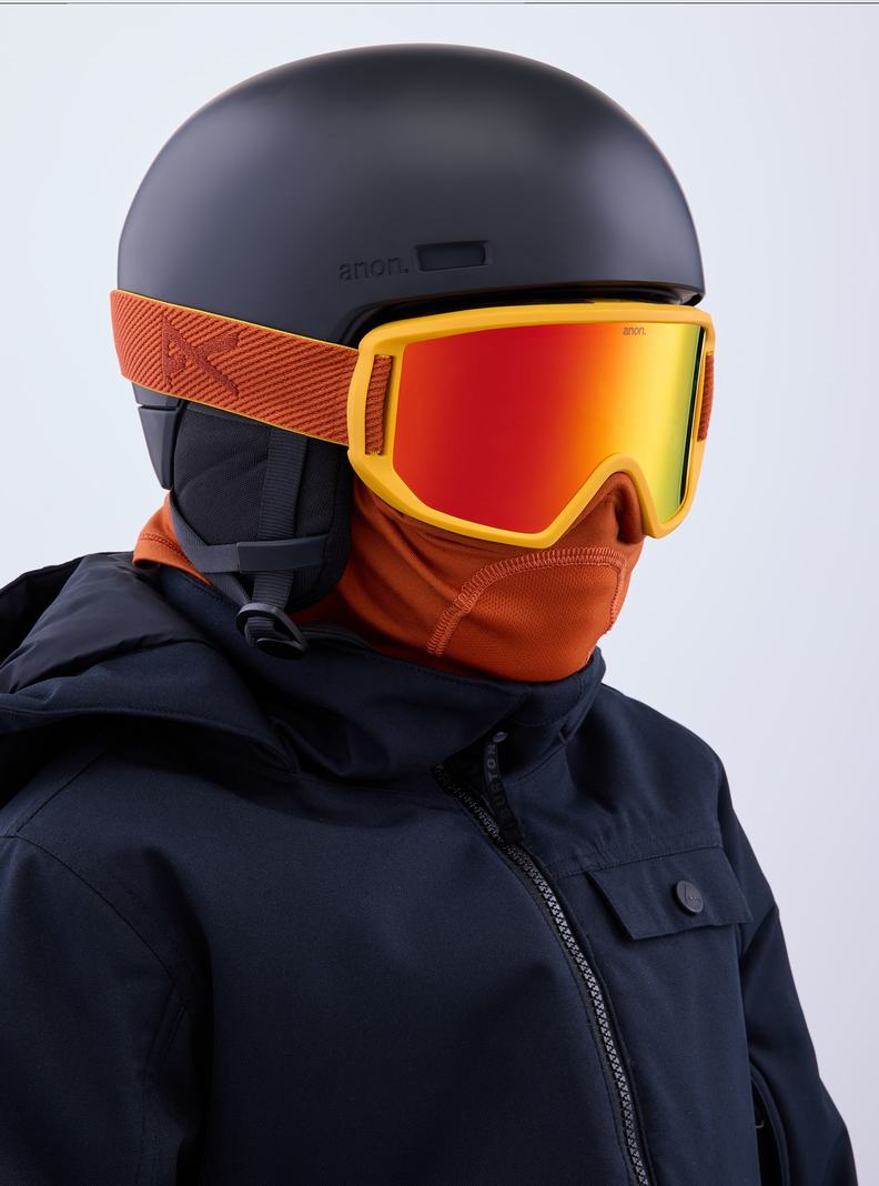 Burton Anon Relapse Jr. Goggles + MFI® Face Mask Okuliare Detske Červené | 47239-FAQE