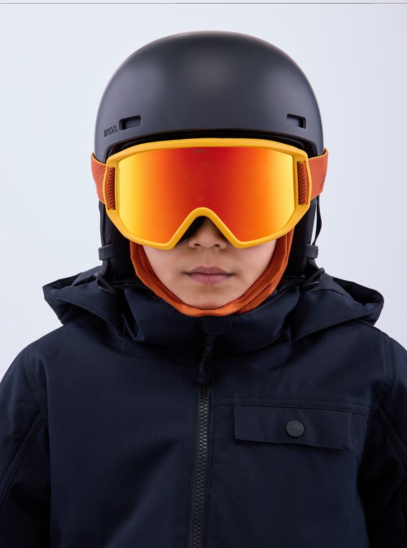Burton Anon Relapse Jr. Goggles + MFI® Face Mask Okuliare Detske Červené | 47239-FAQE