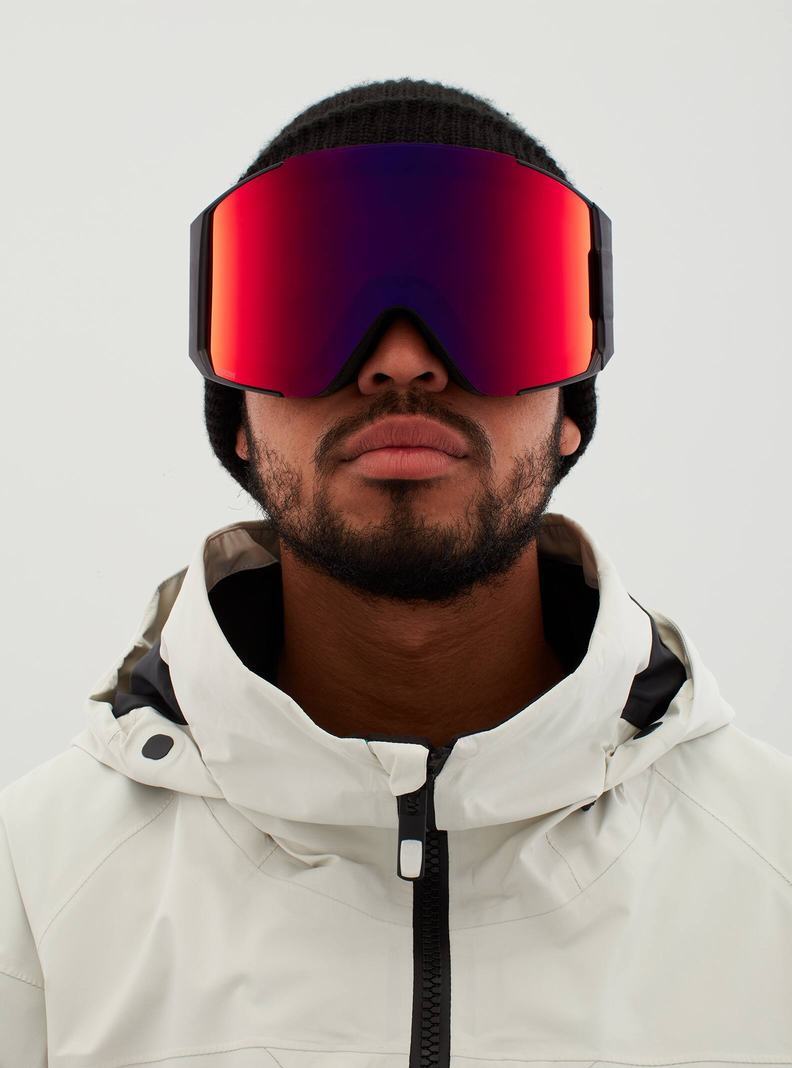 Burton Anon Sync Goggles + Bonus Lens Okuliare Panske Čierne Oranžové Červené | 43701-TRGZ