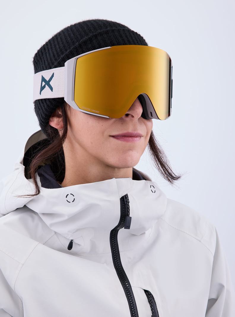 Burton Anon Sync Goggles + Bonus Lens Okuliare Panske Siva Oranžové | 63597-OSRX