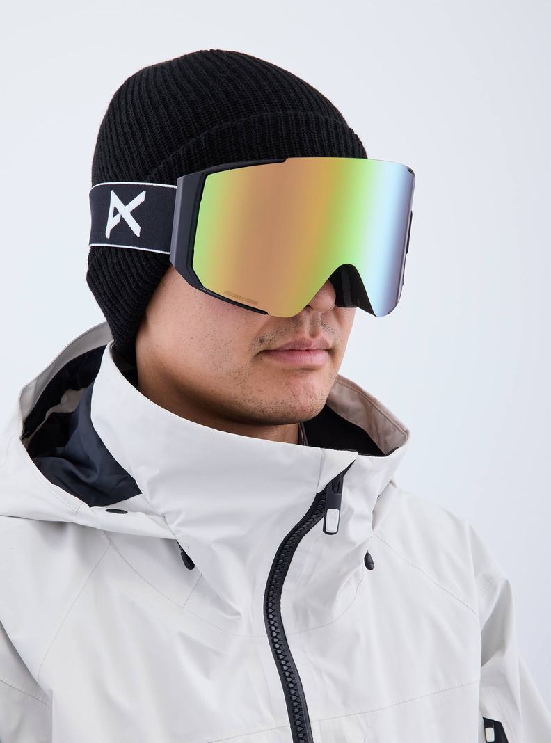 Burton Anon Sync Low Bridge Fit Goggles + Bonus Lens Okuliare Damske Čierne Zelene Ruzove | 98347-CEHW