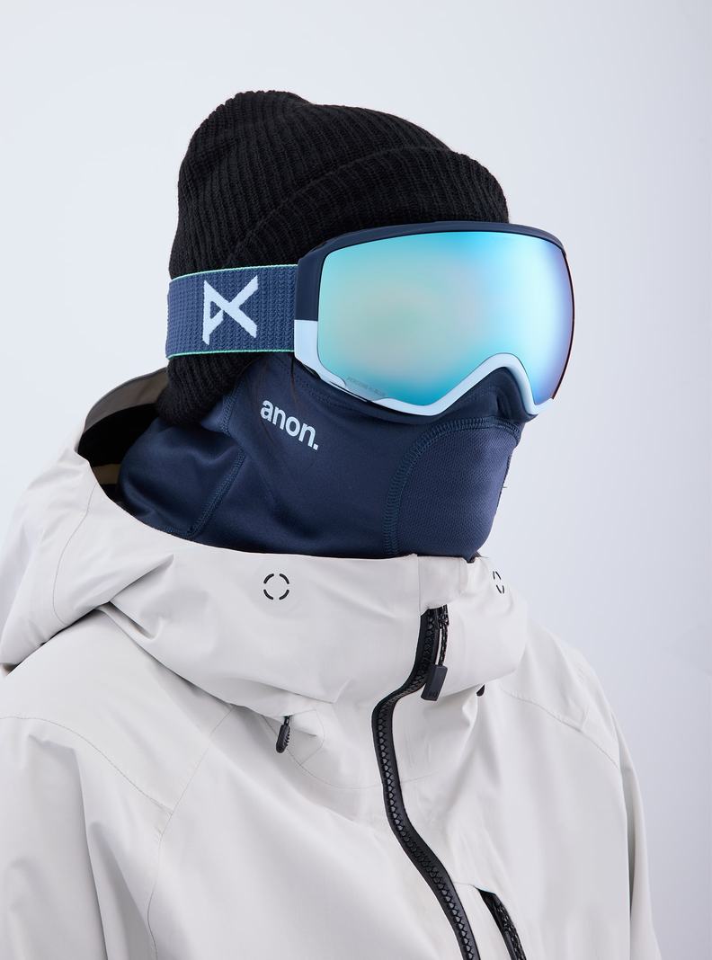 Burton Anon WM1 Low Bridge Fit Goggles + Bonus Lens + MFI® Face Mask Okuliare Damske Námornícka Modrá Modre Ruzove | 06712-EJUI