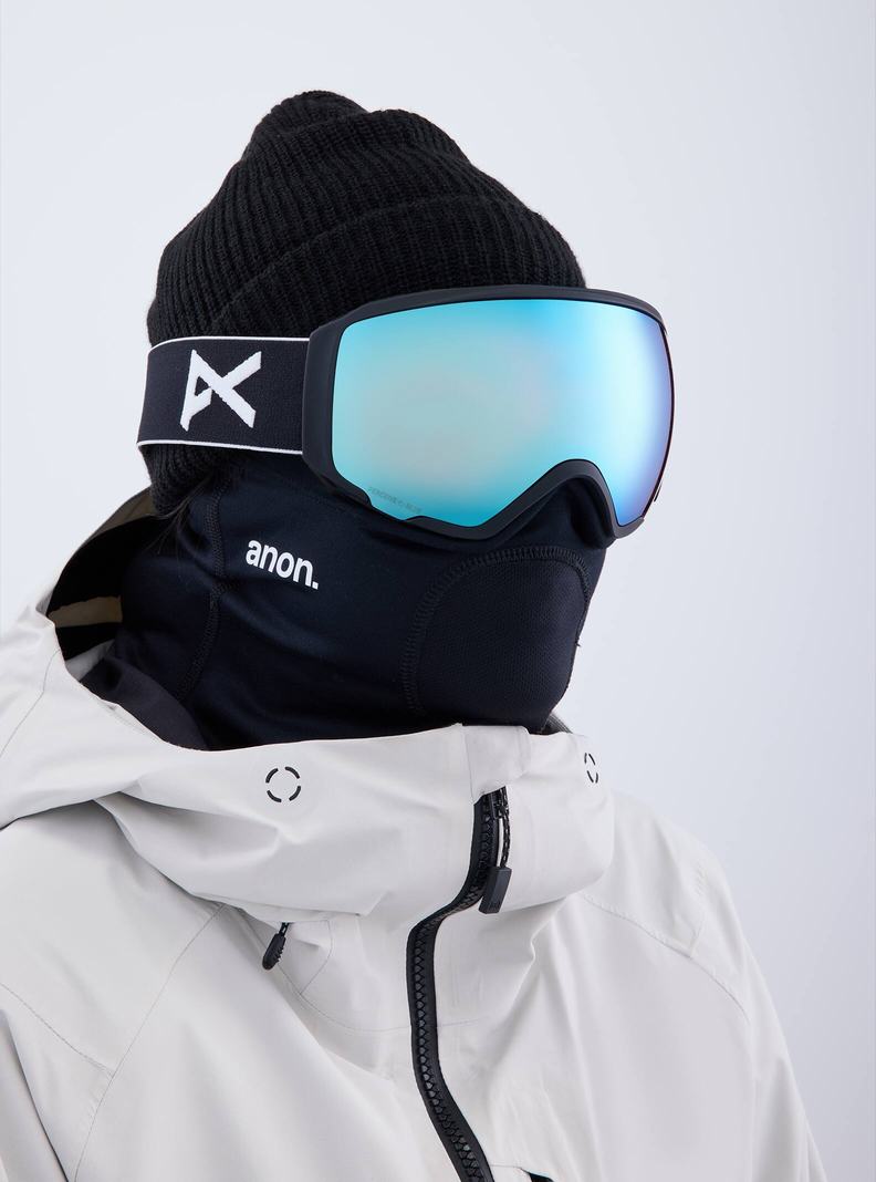 Burton Anon WM1 Low Bridge Fit Goggles + Bonus Lens + MFI® Face Mask Okuliare Panske Čierne Modre Ruzove | 58714-PADF