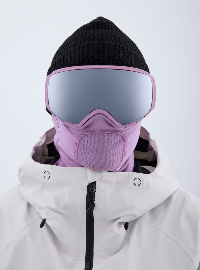 Burton Anon WM1 Low Bridge Fit Goggles + Bonus Lens + MFI® Face Mask Okuliare Damske Nachový Oranžové Čierne | 97624-XGCH