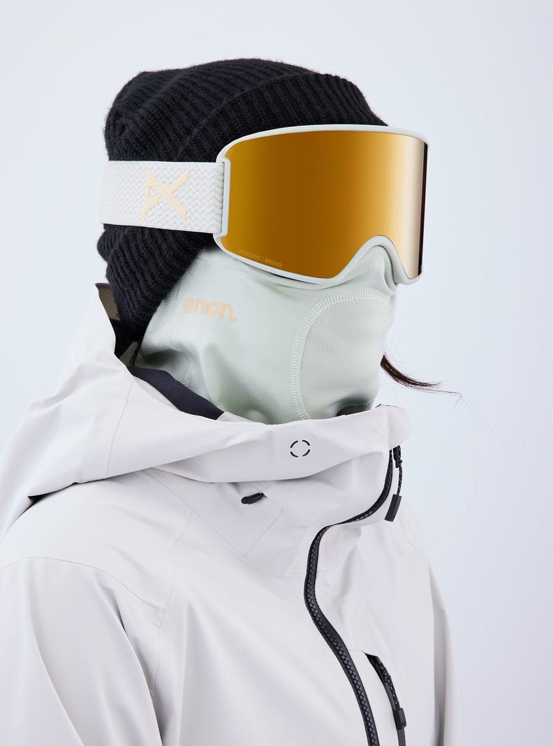 Burton Anon WM3 Goggles + Bonus Lens + MFI® Face Mask Okuliare Panske Oranžové | 34129-SVEC