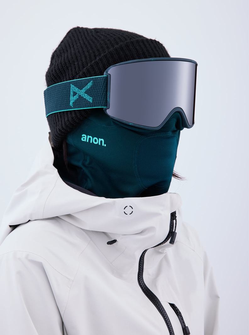 Burton Anon WM3 Goggles + Bonus Lens + MFI® Face Mask Okuliare Panske Oranžové Čierne Nachový | 49586-BGCK