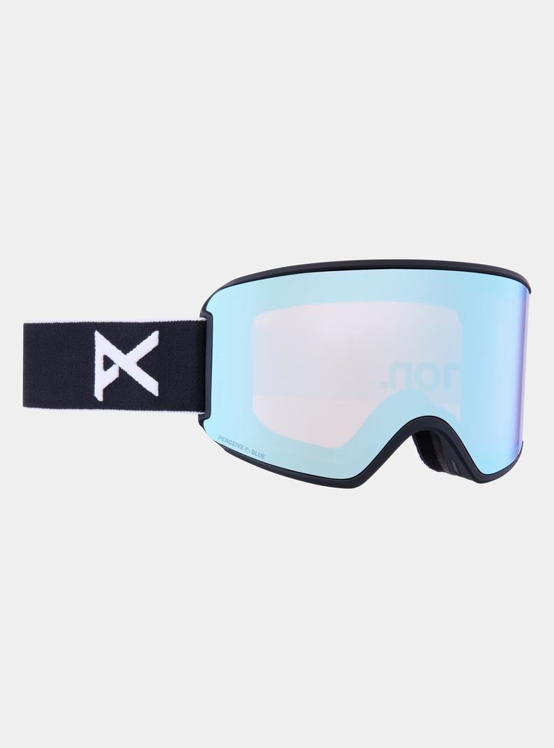 Burton Anon WM3 Goggles + Bonus Lens + MFI® Face Mask Okuliare Panske Čierne Modre Ruzove | 73504-ULYQ