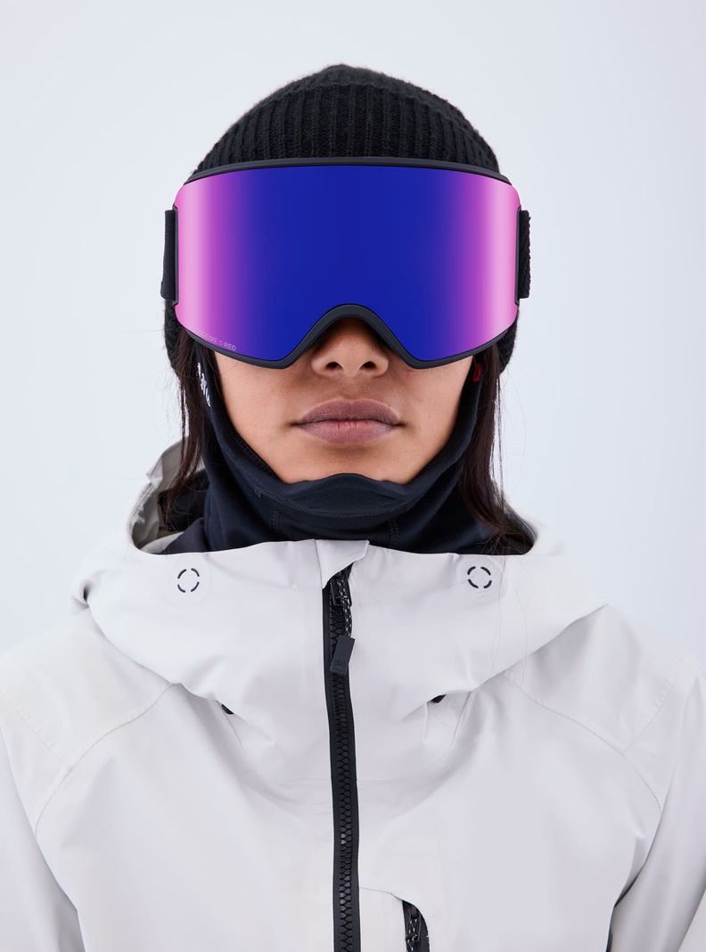 Burton Anon WM3 Goggles + Bonus Lens + MFI® Face Mask Okuliare Panske Oranžové Červené | 81573-NUGI