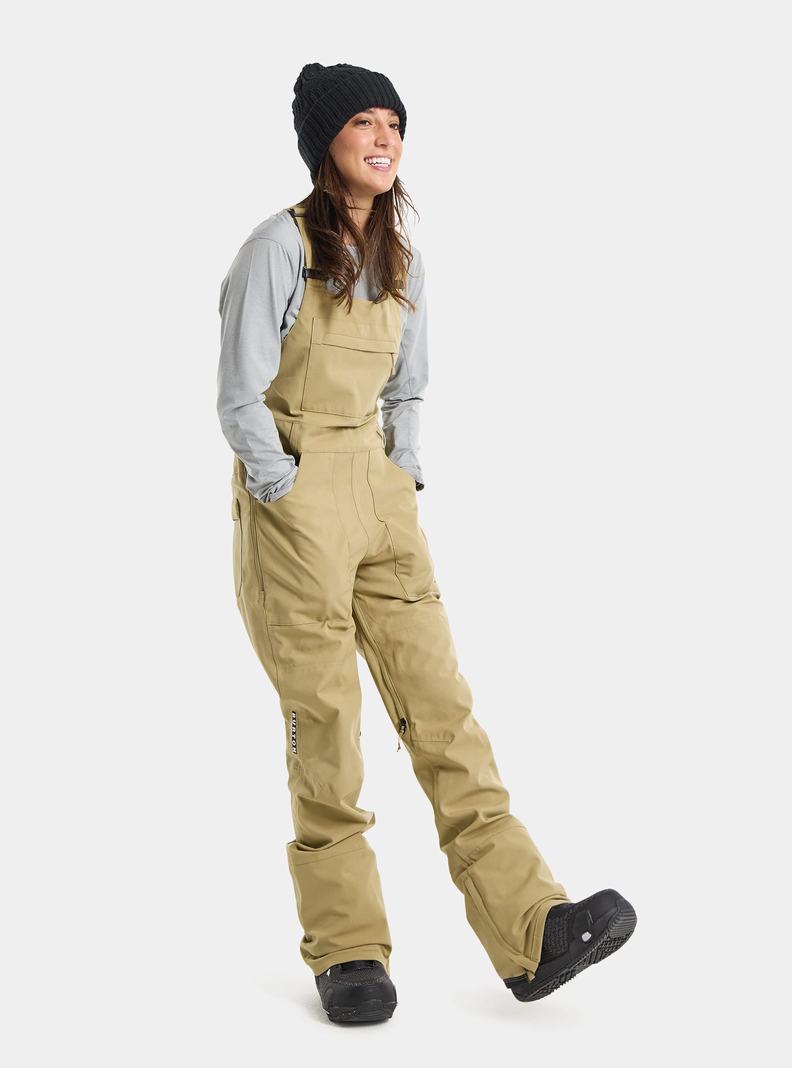 Burton Avalon 2L (Kratke) Snowboardove Nohavice Damske Hnedožltý | 31864-FOXB