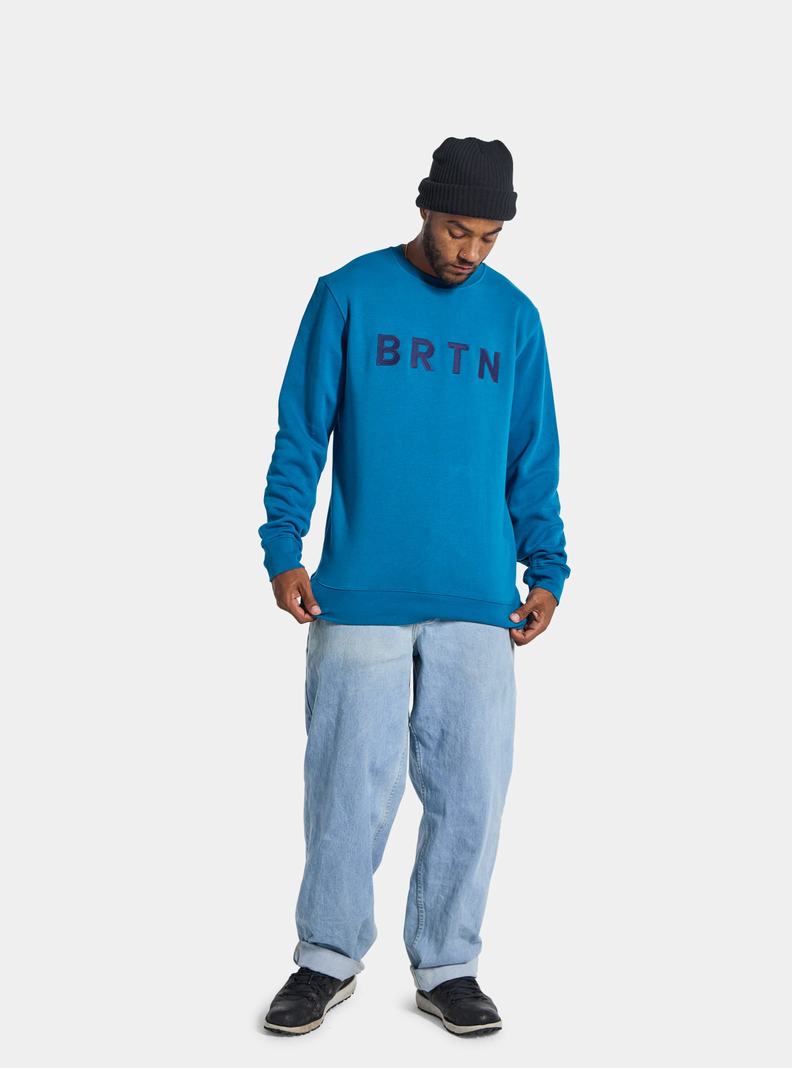 Burton BRTN Crew Mikina Panske Modre | 79380-CVJG