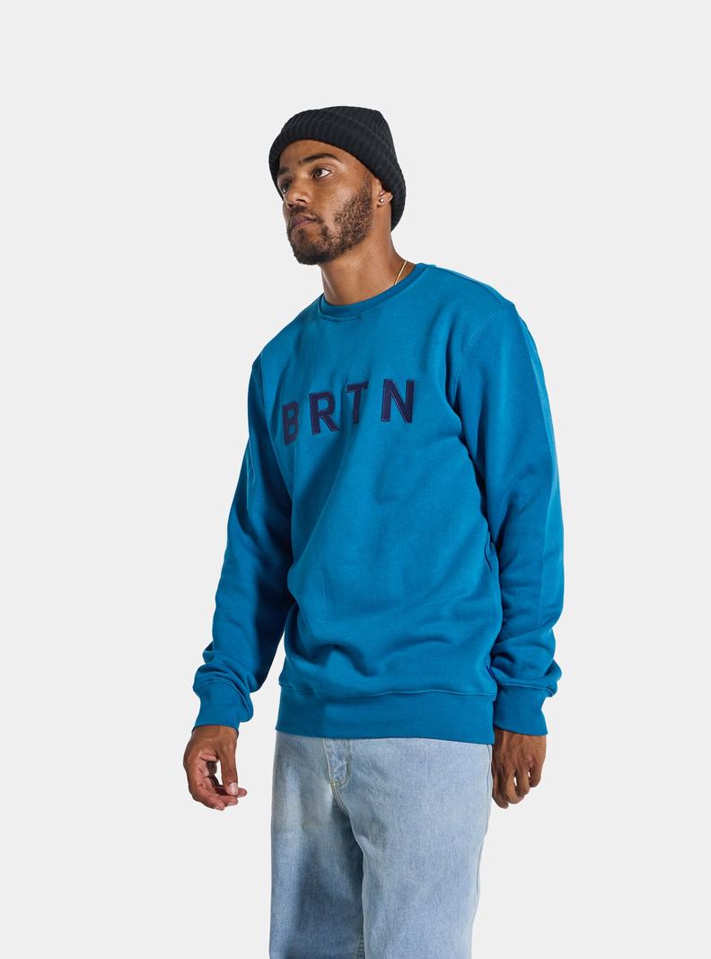Burton BRTN Crew Mikina Panske Modre | 79380-CVJG