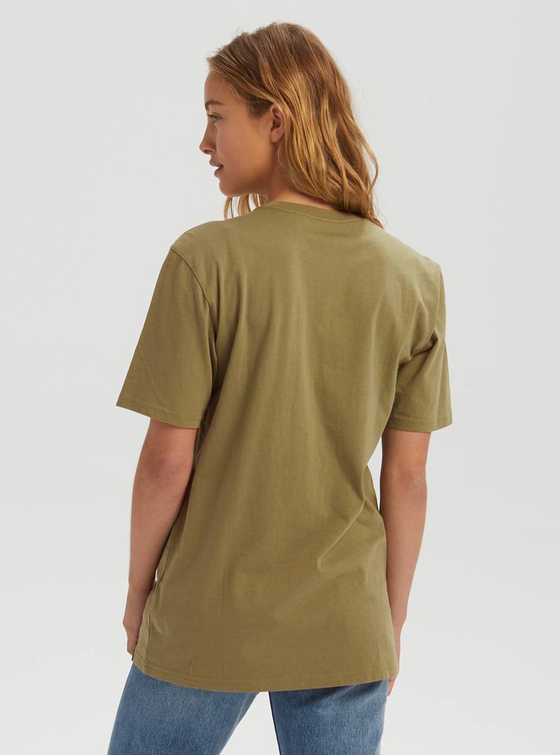 Burton BRTN Kratke Sleeve Tričko Damske Olivovo Zelená | 28645-WTID