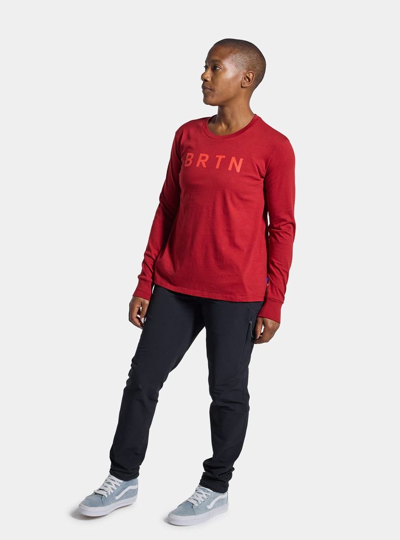 Burton BRTN Long Sleeve Tričko Damske Červené | 17934-WOYX