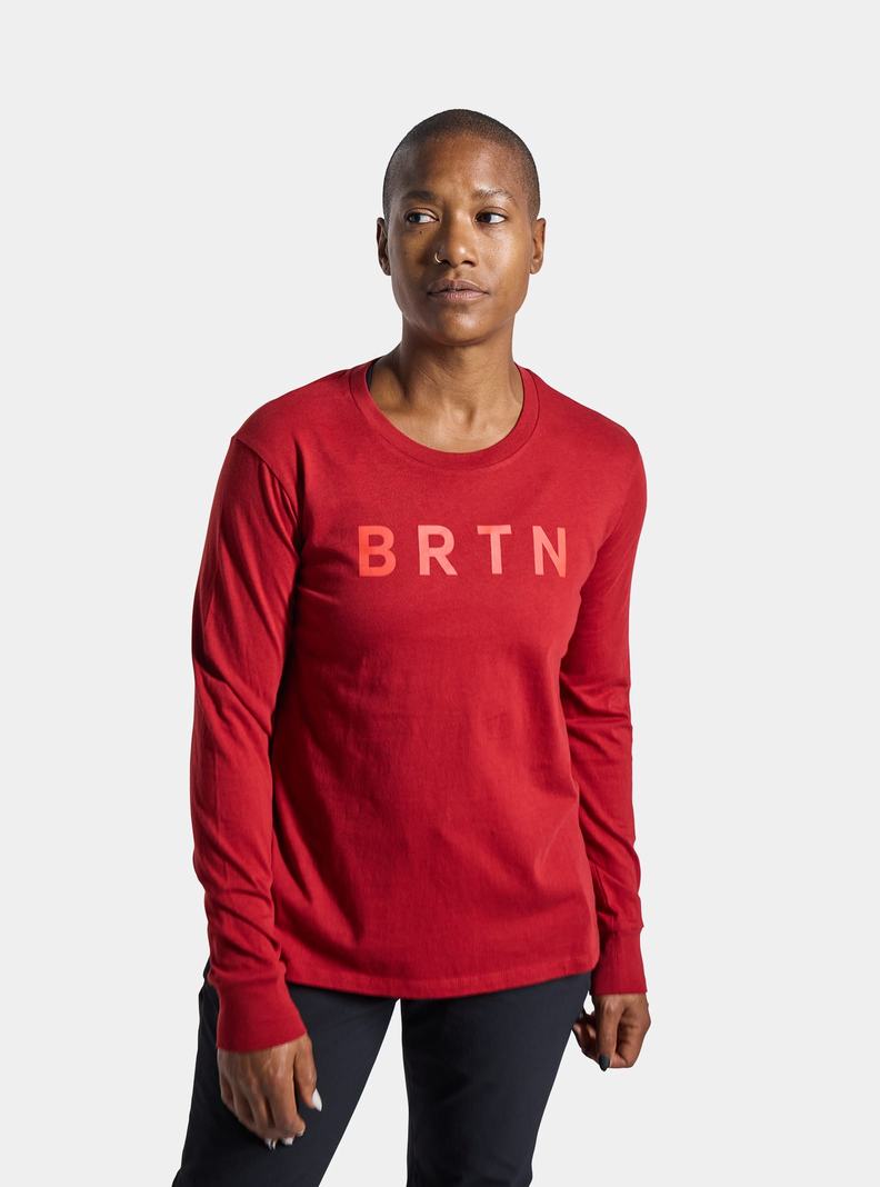 Burton BRTN Long Sleeve Tričko Damske Červené | 17934-WOYX