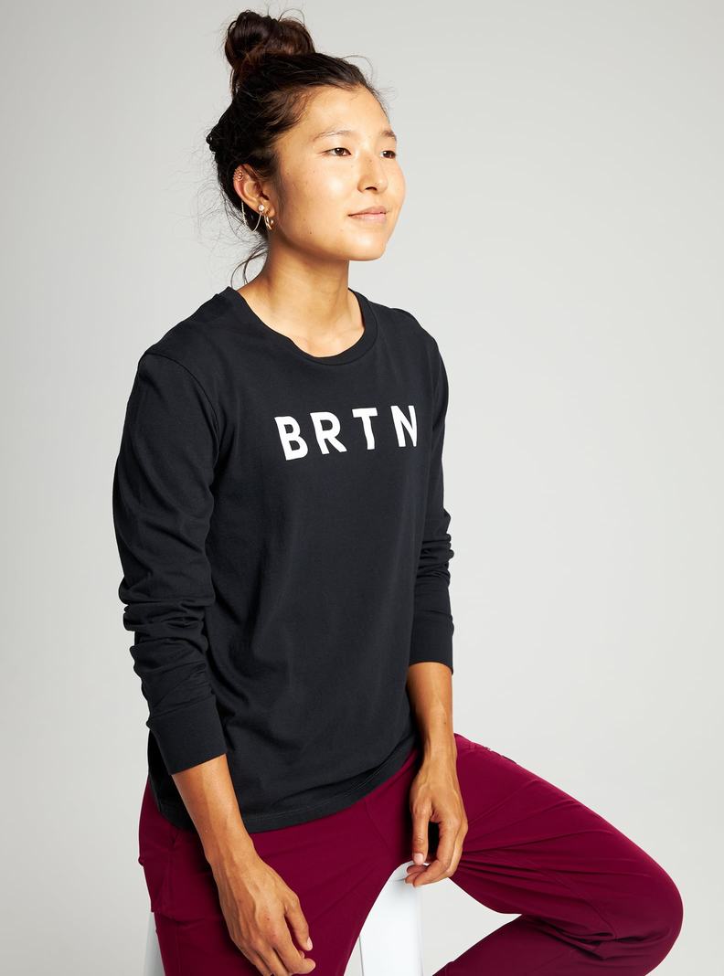 Burton BRTN Long Sleeve Tričko Damske Čierne | 86570-TCVU