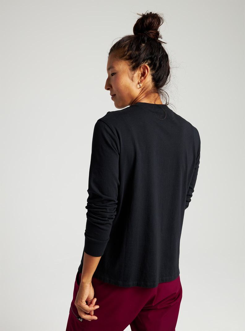 Burton BRTN Long Sleeve Tričko Damske Čierne | 86570-TCVU