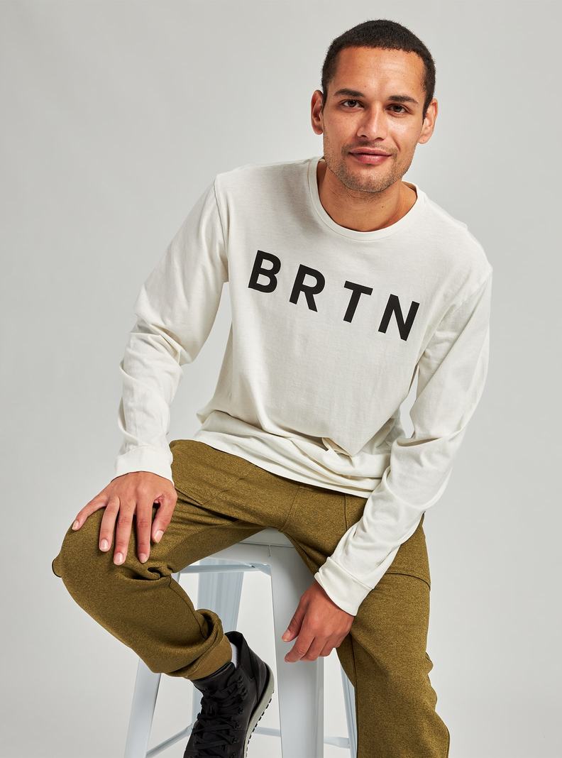Burton BRTN Long Sleeve Tričko Panske Biele | 79235-OGKA