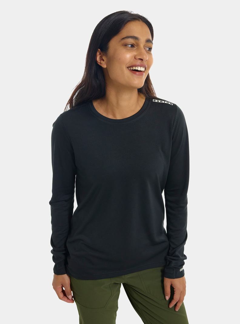 Burton Brand Active Long Sleeve Košele Damske Čierne | 05962-MWGZ