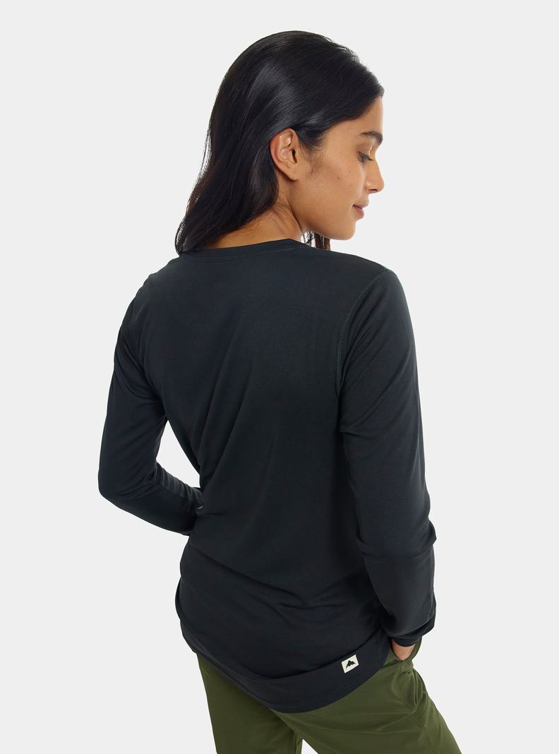 Burton Brand Active Long Sleeve Košele Damske Čierne | 05962-MWGZ