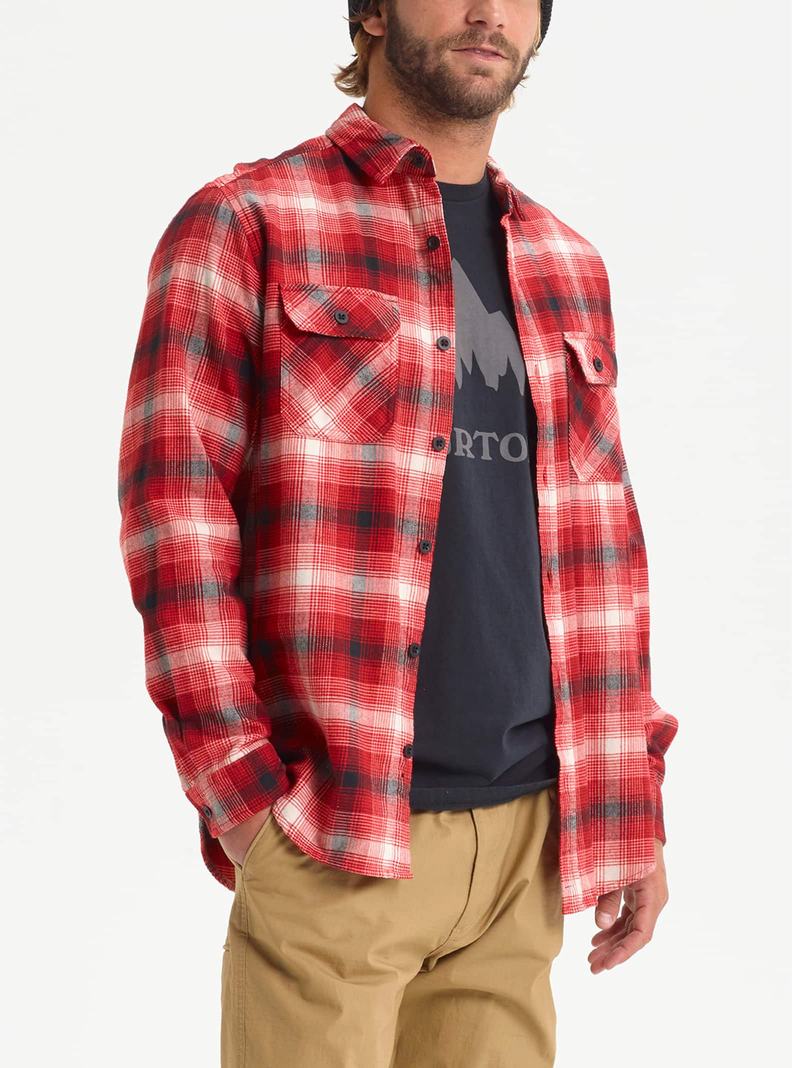 Burton Brighton Flannel Košele Panske Červené | 27536-XGJW