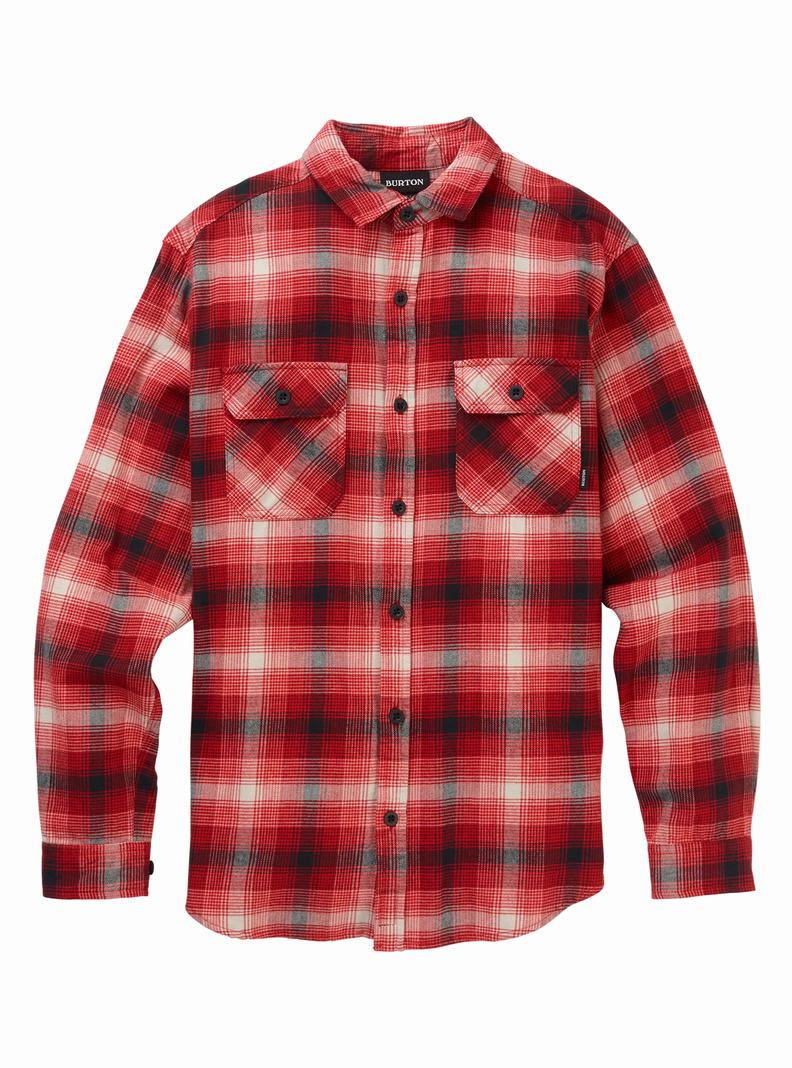 Burton Brighton Flannel Košele Panske Červené | 27536-XGJW