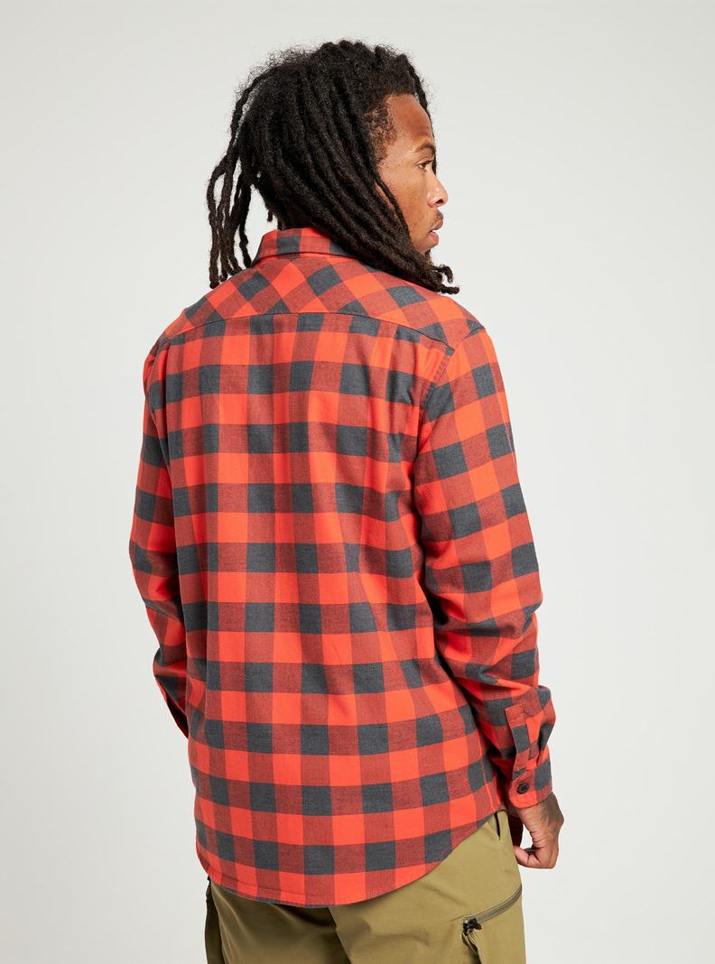 Burton Brighton Flannel Košele Panske Červené | 83562-QWST