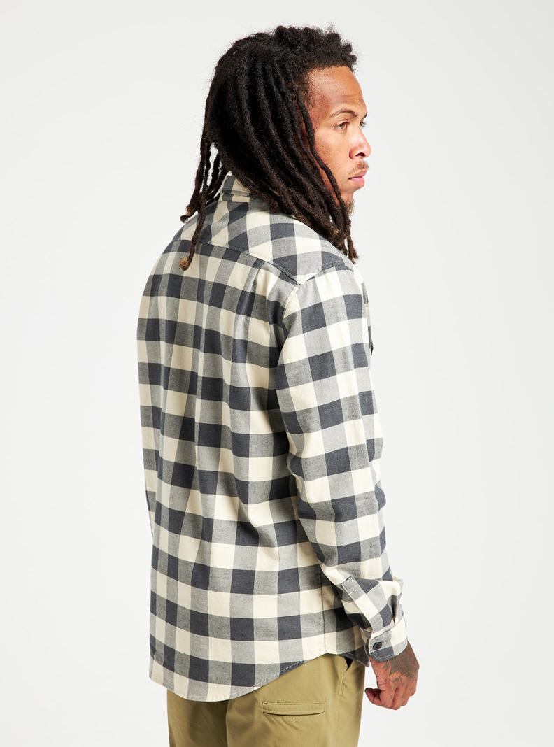 Burton Brighton Flannel Košele Panske Čierne Biele | 15964-TMKV
