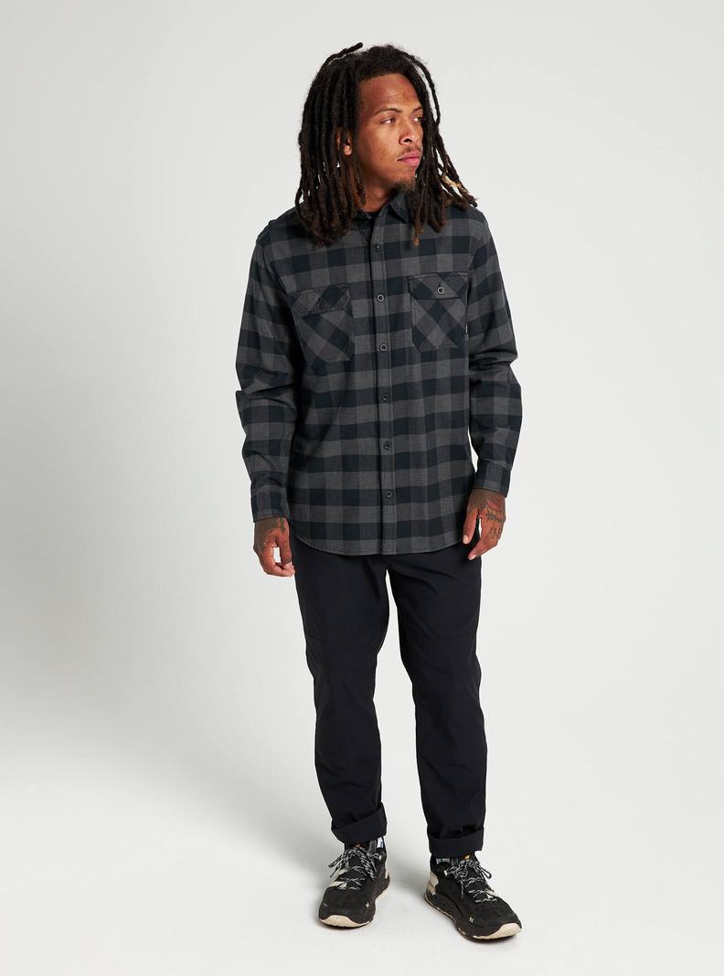 Burton Brighton Flannel Košele Panske Čierne | 97548-KZFM