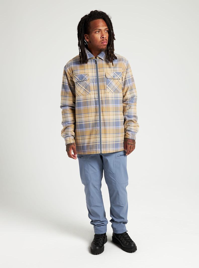 Burton Brighton Insulated Flannel Košele Panske Hnedožltý Modre | 90634-KFSD