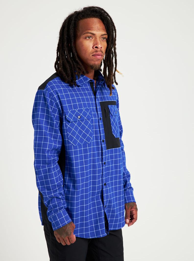 Burton Brighton Performance Flannel Košele Panske Modre | 24360-PSVZ