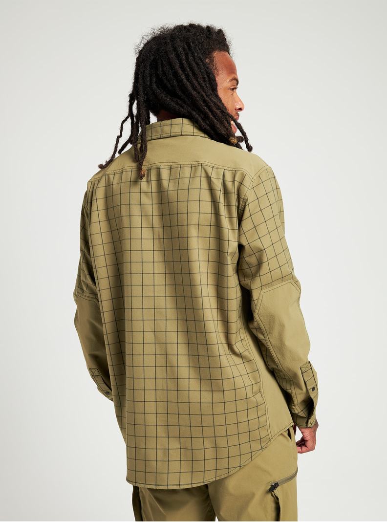 Burton Brighton Performance Flannel Košele Panske Olivovo Zelená | 40873-UZGR