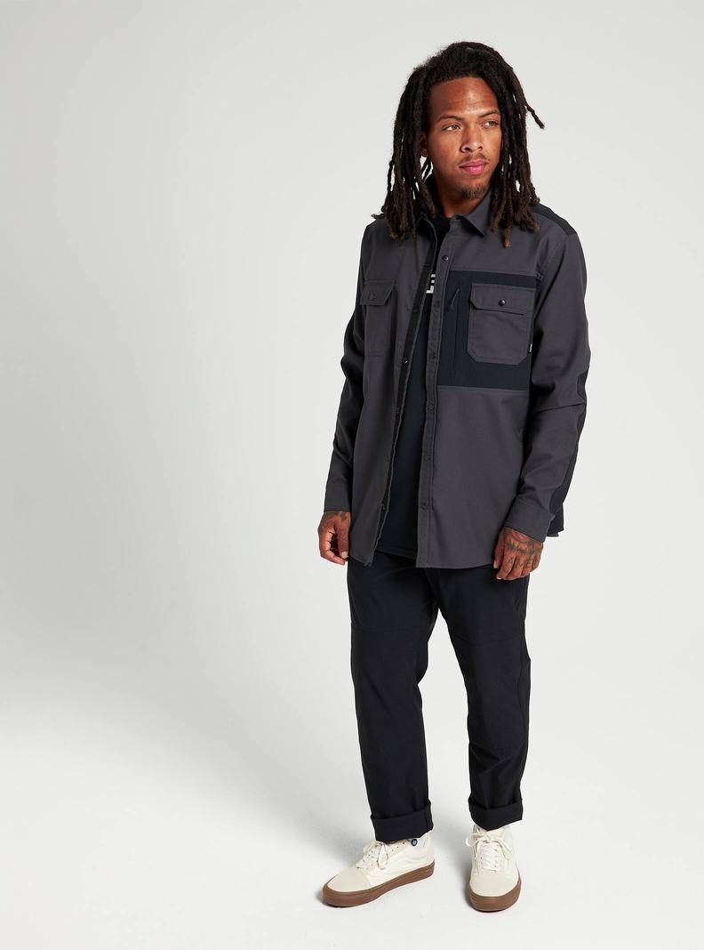 Burton Brighton Performance Flannel Košele Panske Čierne | 76153-YMQP