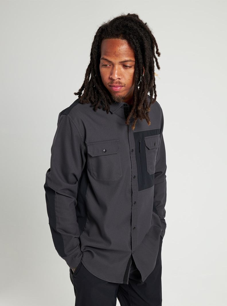Burton Brighton Performance Flannel Košele Panske Čierne | 76153-YMQP
