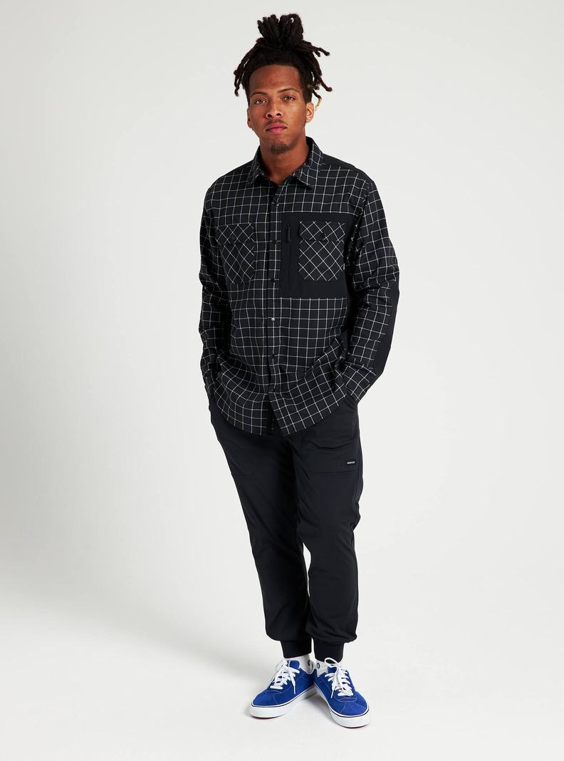 Burton Brighton Performance Flannel Košele Panske Čierne | 98756-VYUL