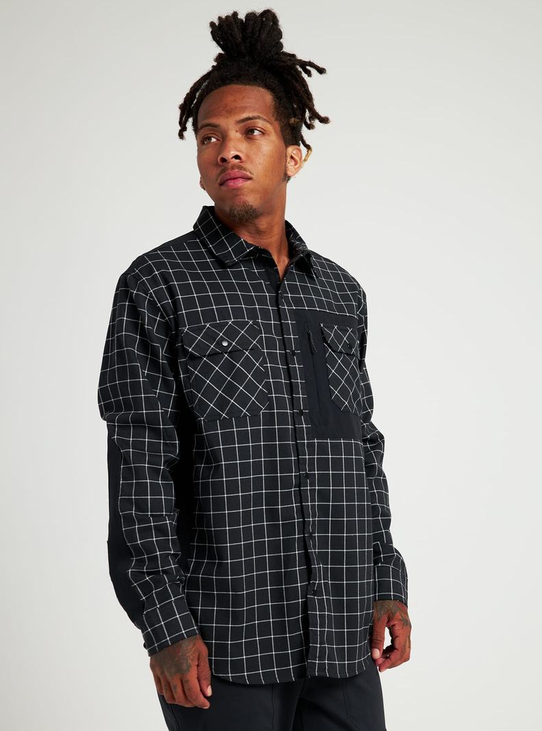 Burton Brighton Performance Flannel Košele Panske Čierne | 98756-VYUL