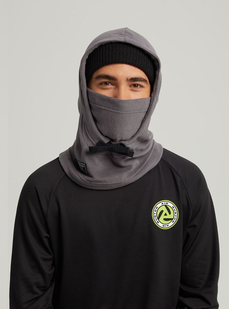 Burton Burke Hood Masky Panske Siva | 41627-HTKN