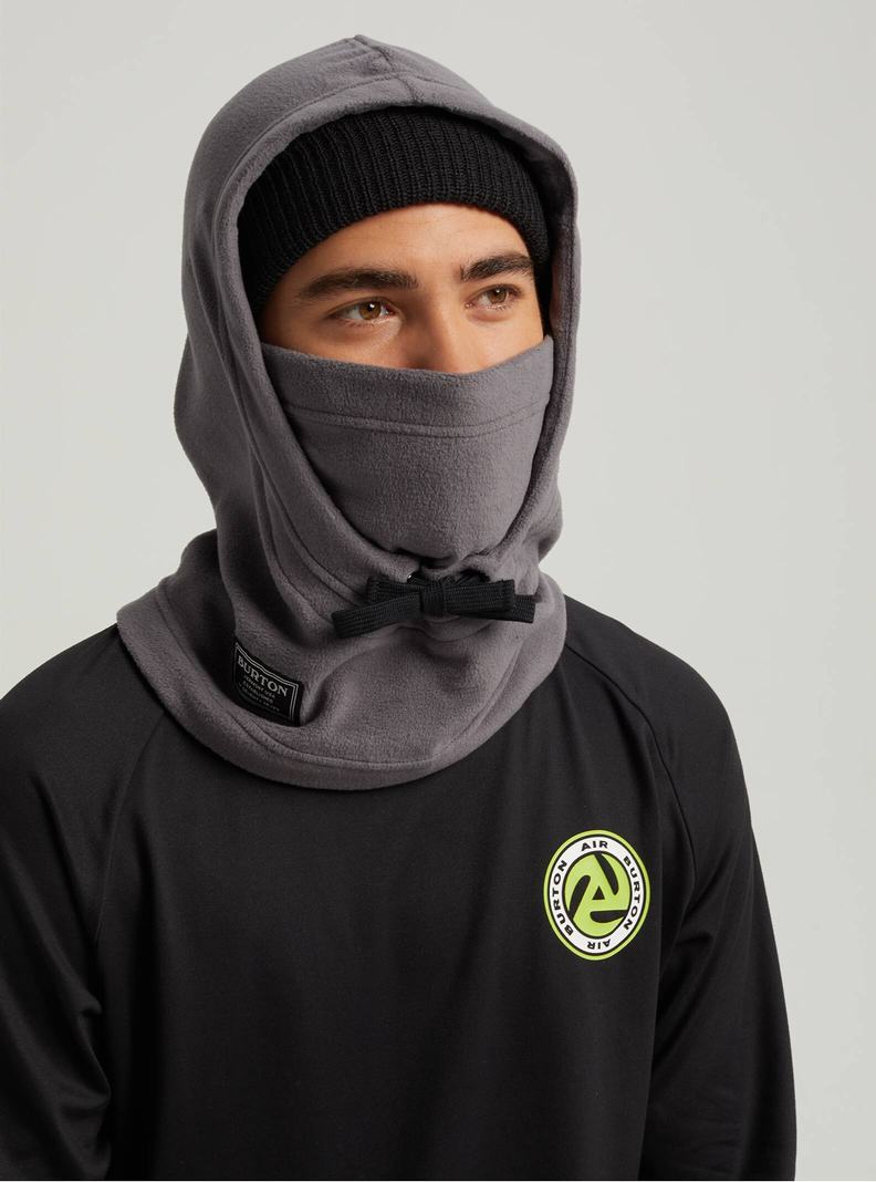 Burton Burke Hood Masky Panske Siva | 41627-HTKN