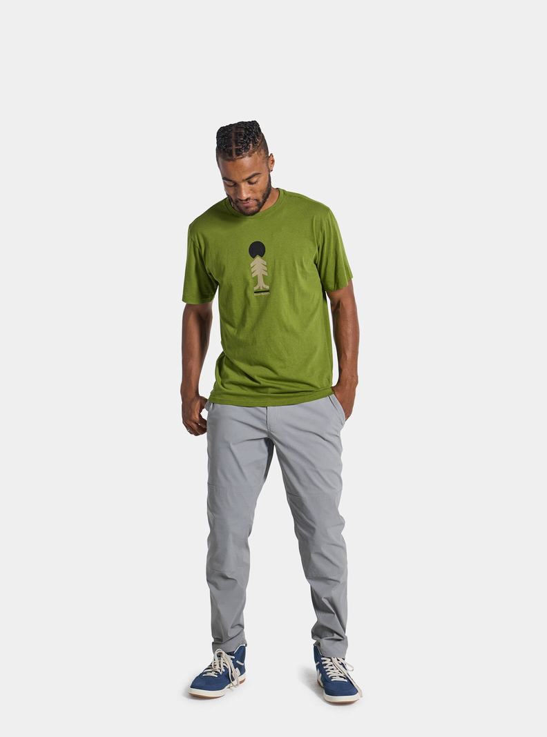 Burton Cartographer Kratke Sleeve Tričko Panske Zelene | 30698-SQKR