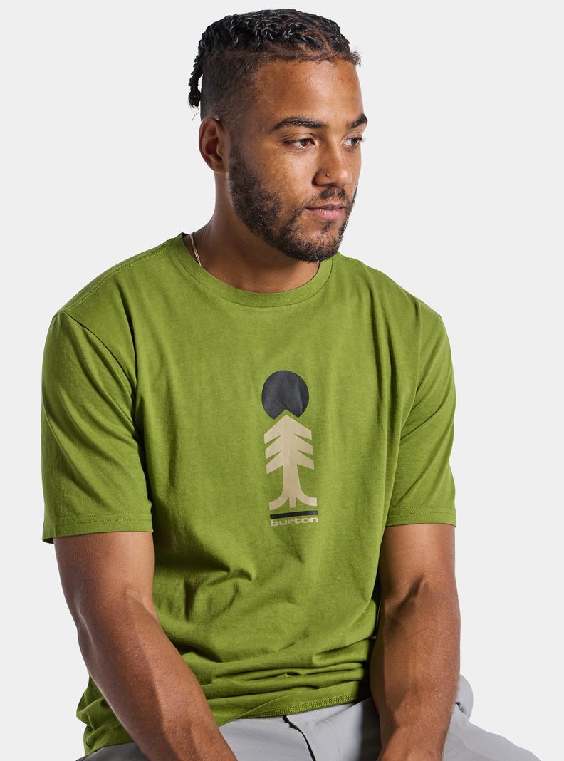 Burton Cartographer Kratke Sleeve Tričko Panske Zelene | 30698-SQKR