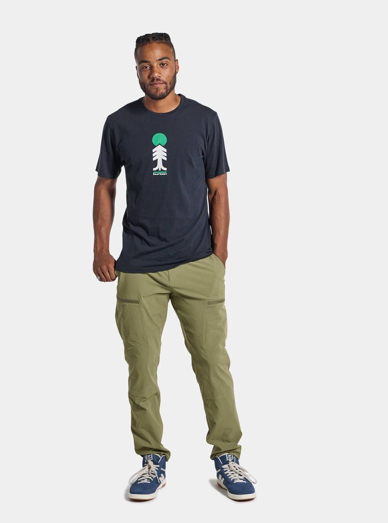 Burton Cartographer Kratke Sleeve Tričko Panske Čierne | 31568-YIUH