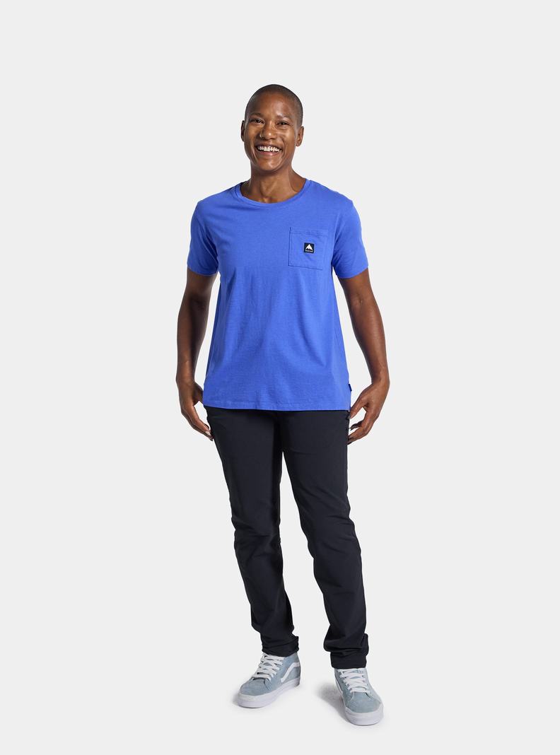 Burton Colfax Kratke Sleeve Tričko Damske Modre | 40375-BSQT